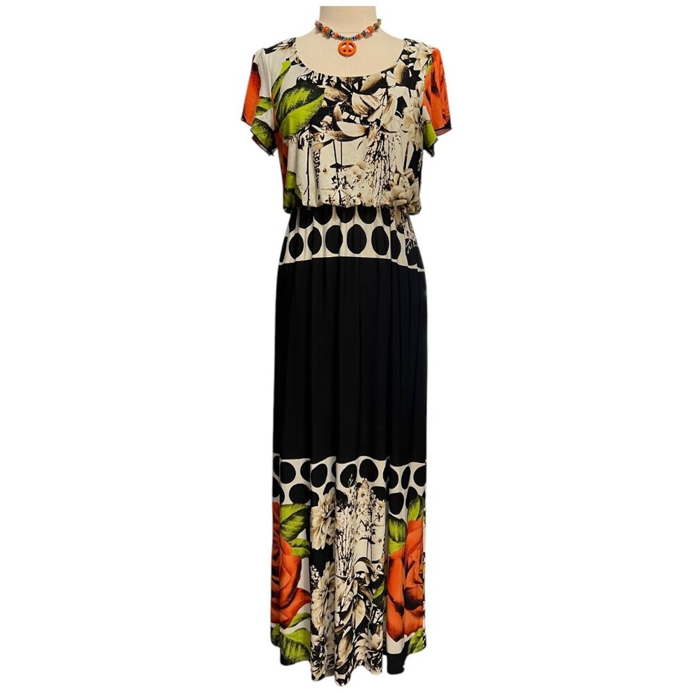 Multicolor floral maxi dress